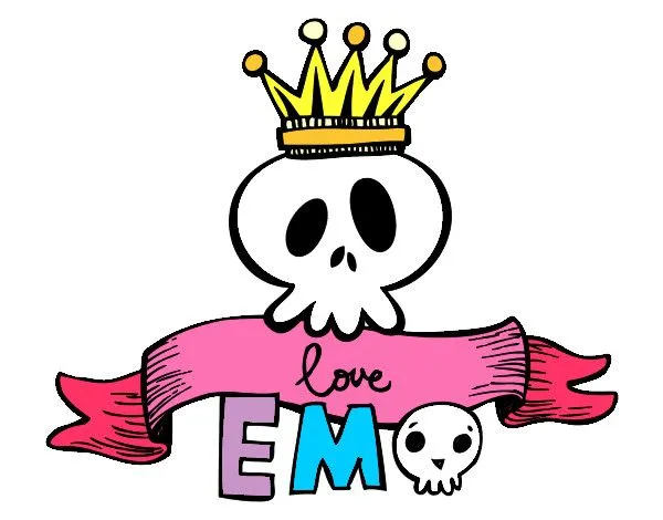 Dibujo de emo calavera pintado por Tei007 en Dibujos.net el día 07 ...