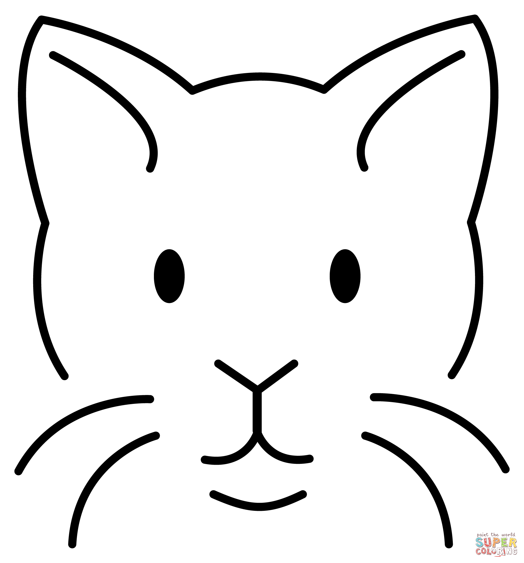 Dibujo de emojis de cara de gato para colorear | Dibujos para colorear  imprimir gratis