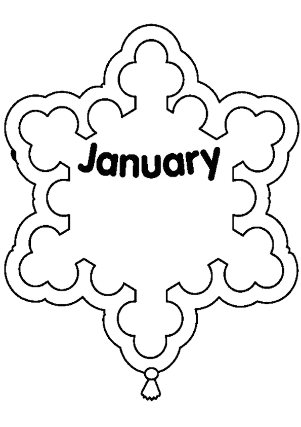 Dibujo de enero en Ingles | Dibujos para colorear