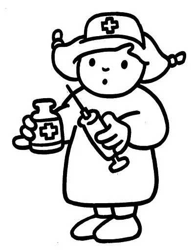 Dibujo de enfermera para pintar - Imagui