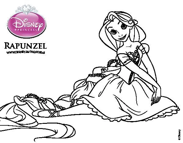 Dibujo de Enredados - Rapunzel para Colorear - Dibujos.net