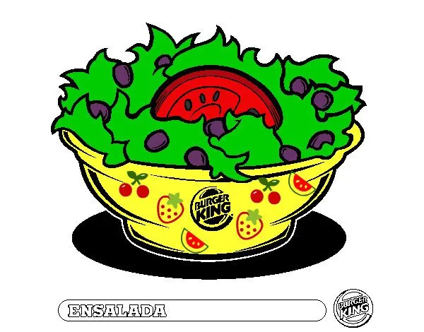 Dibujo de Ensalada Burguer King pintado por Sinthia en Dibujos.net ...