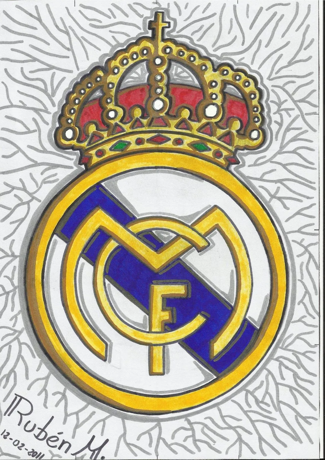 DIBUJO ESCUDO REAL MADRID - Imagui