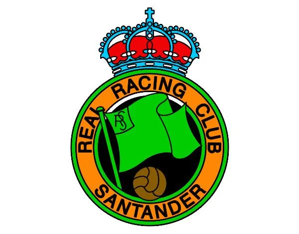 Dibujo de Escudo del Real Racing Club de Santander pintado por ...