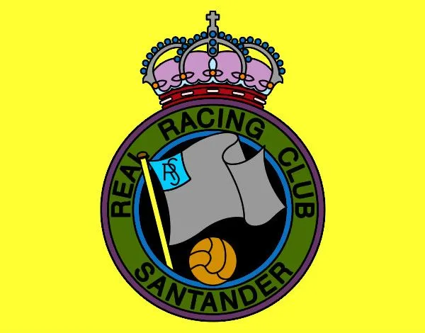 Dibujo de Escudo del Real Racing Club de Santander pintado por ...