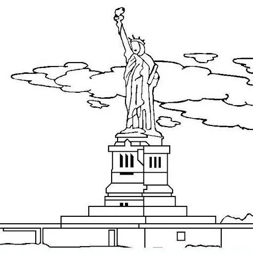 Dibujo Estatua de la libertad