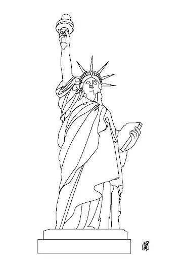 Dibujo Estatua de la libertad