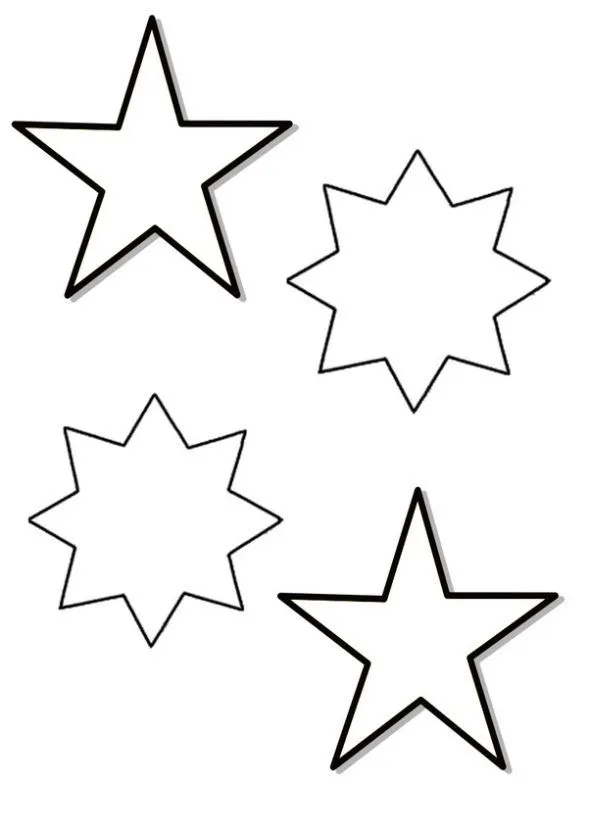 Dibujo de Estrellas para colorear. Dibujos infantiles de Estrellas ...