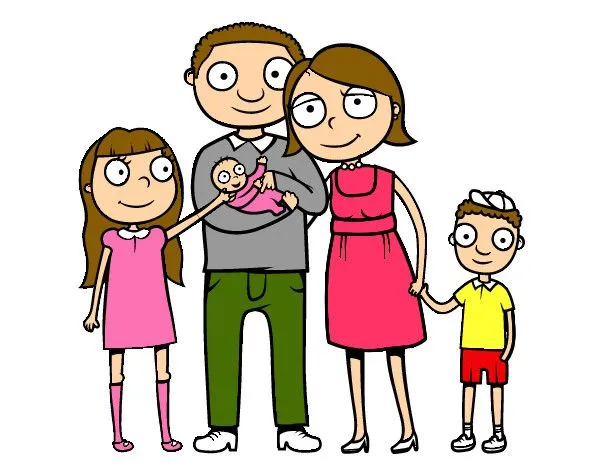 Dibujo de una familia feliz pintado por Gorditha en Dibujos.net el ...