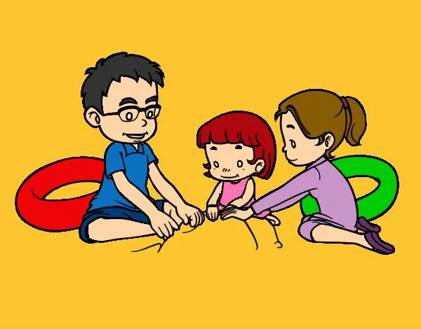 Dibujo de Familia en la playa pintado por Lamorales en Dibujos.net ...