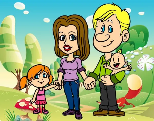 Dibujo de La FamiliaFeliz pintado por Pipilargas en Dibujos.net el ...