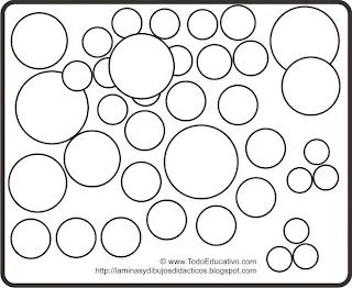 Dibujo de formas geométricas para colorear, circulos para pintar o ...