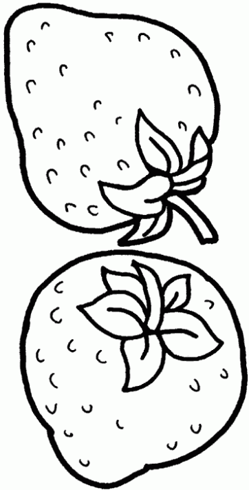 Dibujo de Fresas para colorear. Dibujos infantiles de Fresas ...