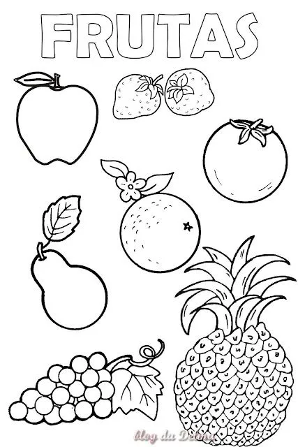 Dibujos frutas y verduras para imprimir - Imagui