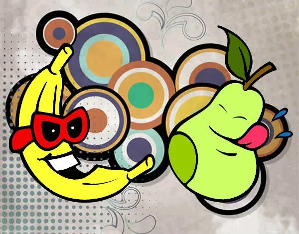 Dibujo de frutas locas pintado por Luciagr en Dibujos.net el día ...