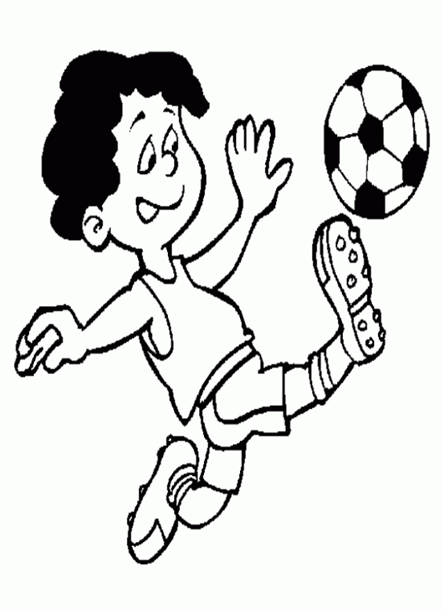 Dibujo de Fútbol divertido para colorear. Dibujos infantiles de ...