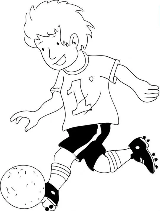 Dibujo de Futbolista ~ Dibujos para Colorear Infantil