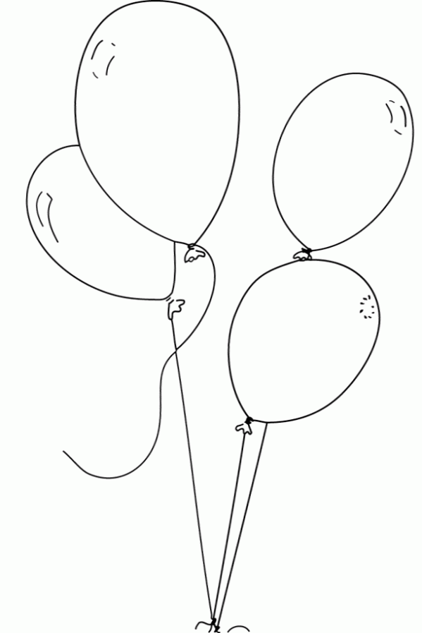 Dibujo de Globos para colorear. Dibujos infantiles de Globos ...