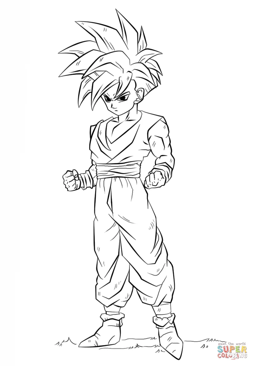 Dibujo de Gohan de Bola de Dragón Z para colorear | Dibujos para ...