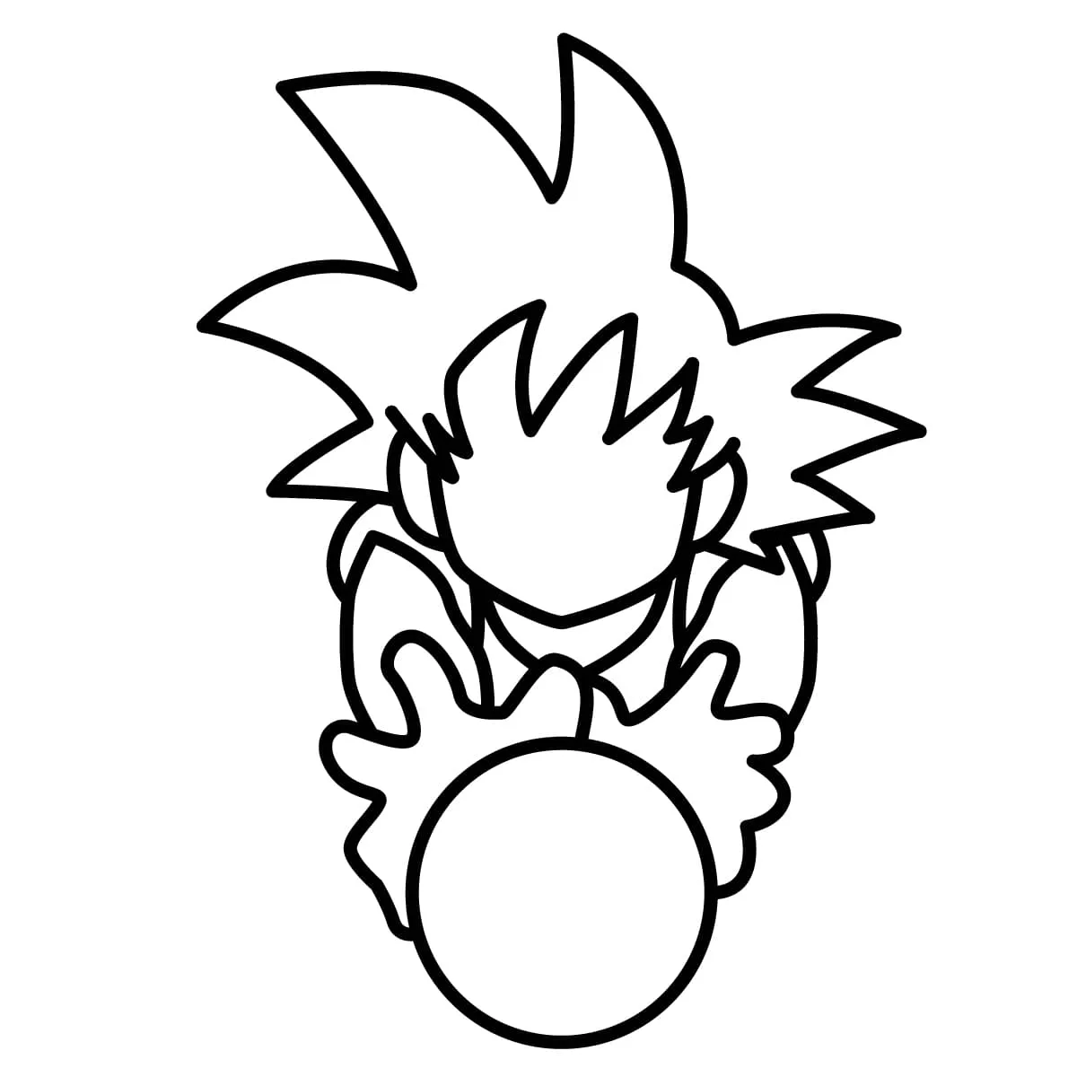 Dibujo de goku para colorear e imprimir - Dibujos y colores