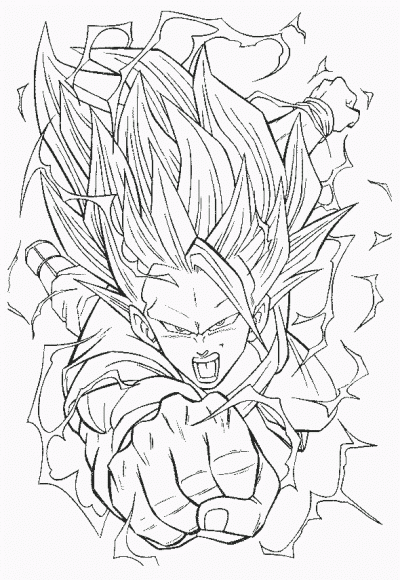 Dibujo de Son Goku. Dibujo para colorear de Son Goku. Dibujos ...