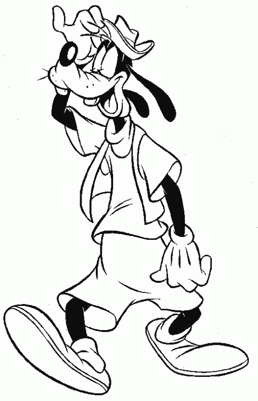 Dibujo de Goofy explorador. Dibujo para colorear de Goofy ...