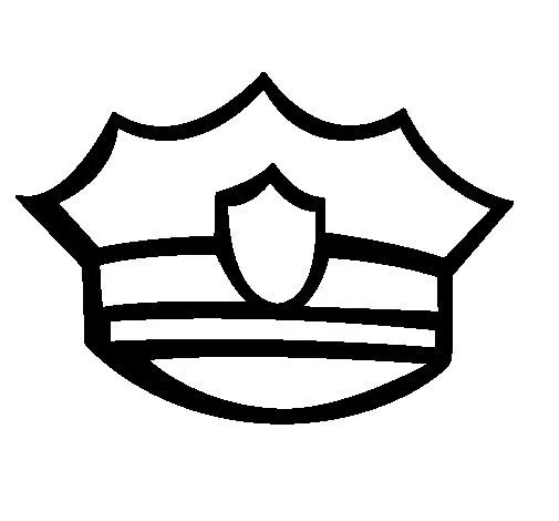 Dibujo de Gorra de policía para Colorear - Dibujos.net