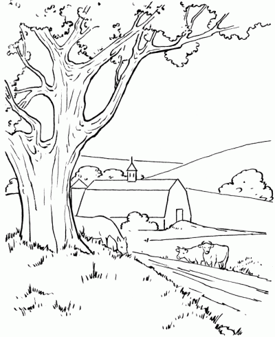 Dibujo de Granja. Dibujo para colorear de Granja. Dibujos ...