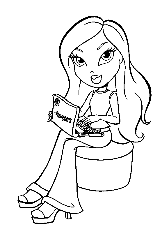 Dibujo gratis de Bratz para imprimir y colorear - Bratz - Just Color Niños  : Dibujos para colorear para niños