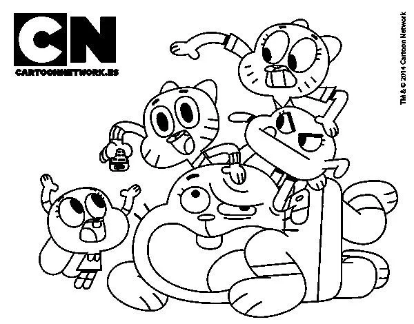 Dibujo de Grupo de Gumball para Colorear - Dibujos.net