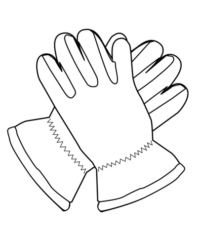 Dibujo de Guantes para colorear | Dibujos para colorear imprimir ...