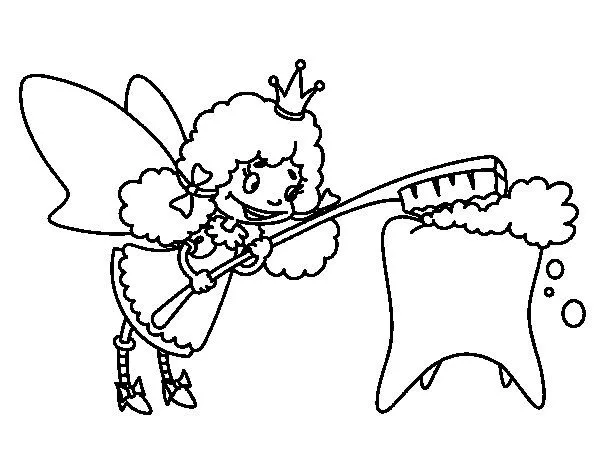Dibujo de Hada de los dientes para Colorear - Dibujos.net