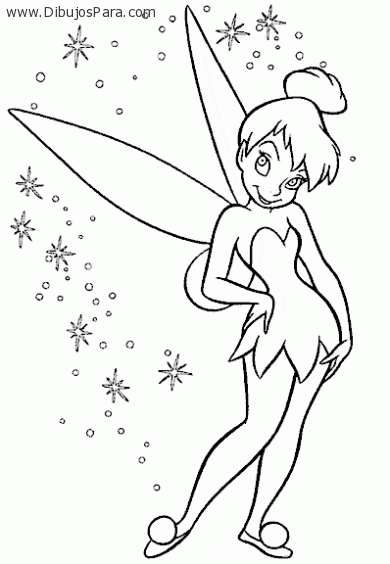 Dibujo de Hada Tinker Bell | Dibujos de Hadas para Pintar | Dibujos ...