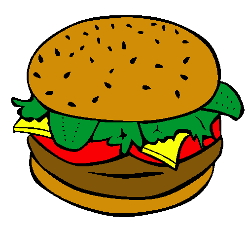 Dibujo de Hamburguesa completa pintado por Alejandro en Dibujos ...