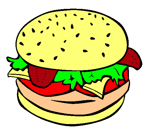 Dibujo de Hamburguesa completa pintado por Hamburguesa en Dibujos ...