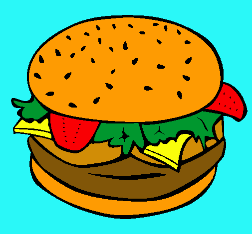 Dibujo de Hamburguesa completa pintado por Maximo en Dibujos.net ...