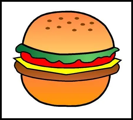 Dibujo de hamburguesas - Imagui