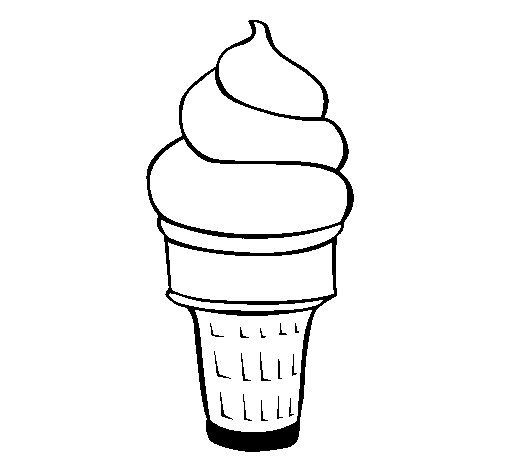 Dibujo de Helado blando para Colorear