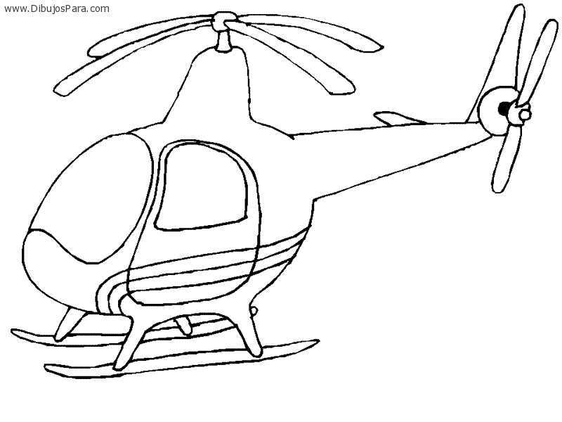 Dibujo de Helicoptero para colorear | Dibujos de Helicopteros para ...