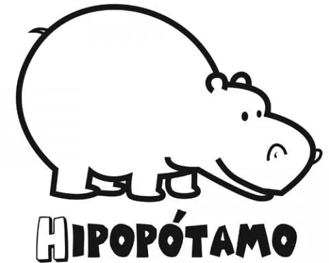 Dibujo animado de hipopotamo - Imagui