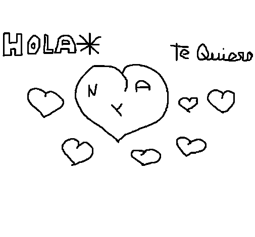 Dibujo de Hola para Colorear