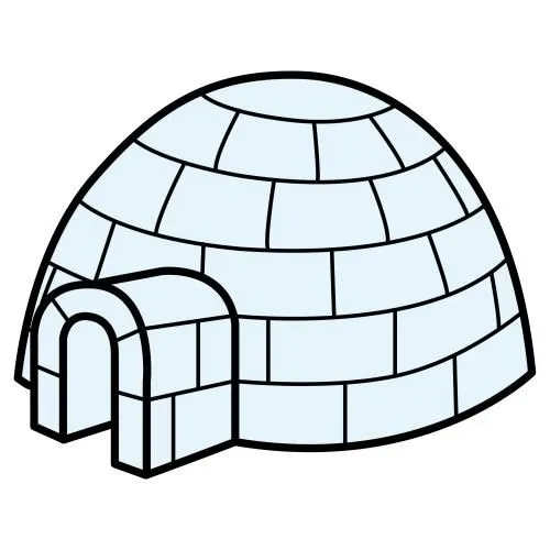 Dibujo de iglu - Imagui