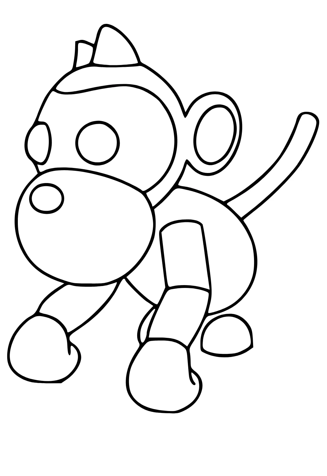 Dibujo e Imagen Adoptarme Mono para Colorear y Imprimir Gratis para Adultos  y Niños - Lystok.com