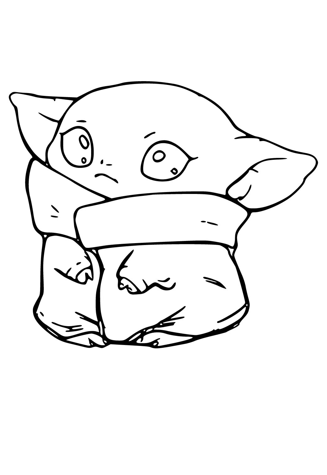 Dibujo e Imagen Baby Yoda Lindo para Colorear y Imprimir Gratis para  Adultos y Niños - Lystok.com