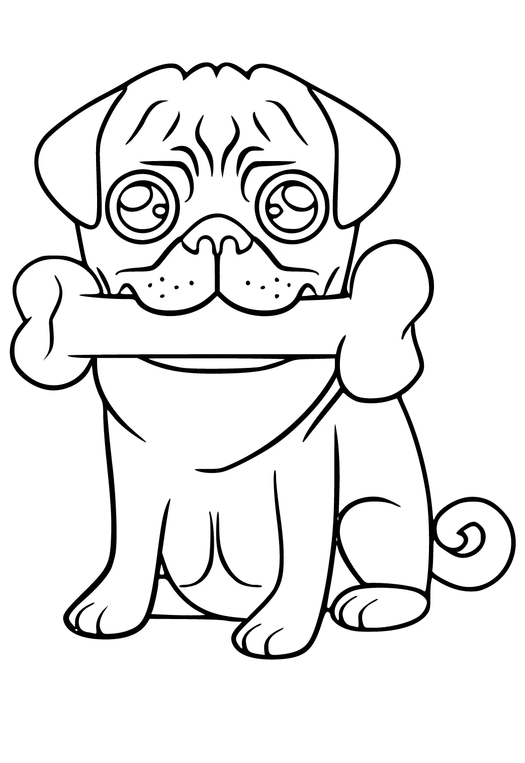 Dibujo e Imagen Doguillo Hueso para Colorear y Imprimir Gratis para Adultos  y Niños - Lystok.com