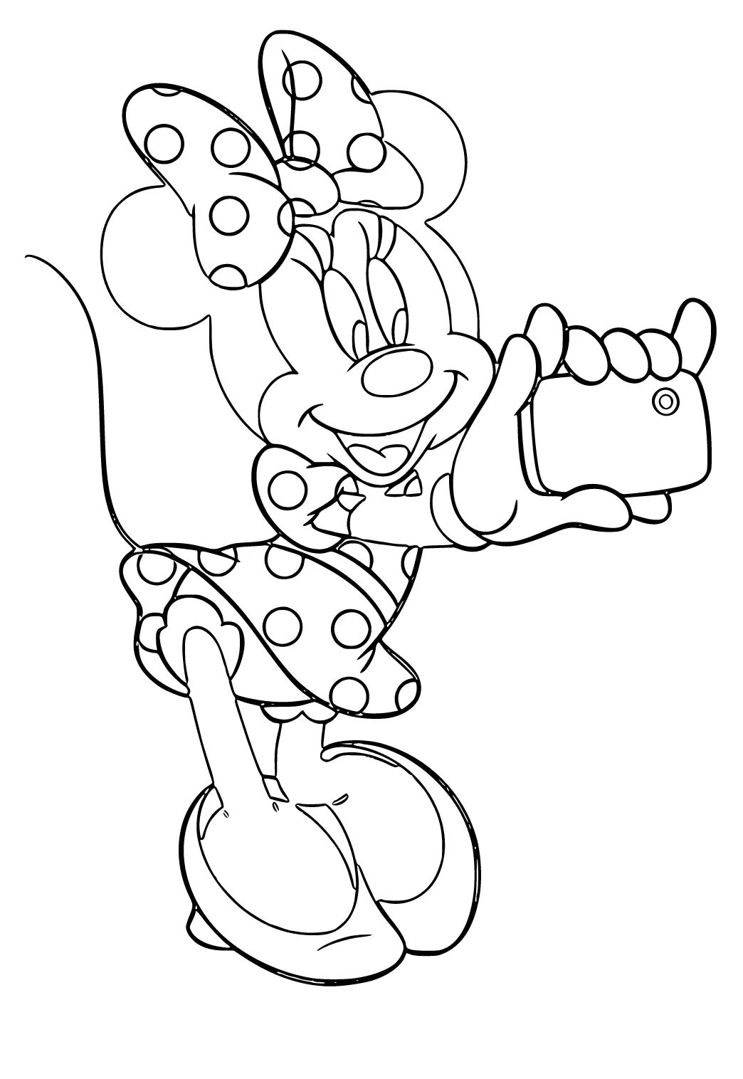 Dibujo e Imagen Minnie Mouse Autofoto para Colorear y Imprimir Gratis para  Adultos y Niños - Lystok.com