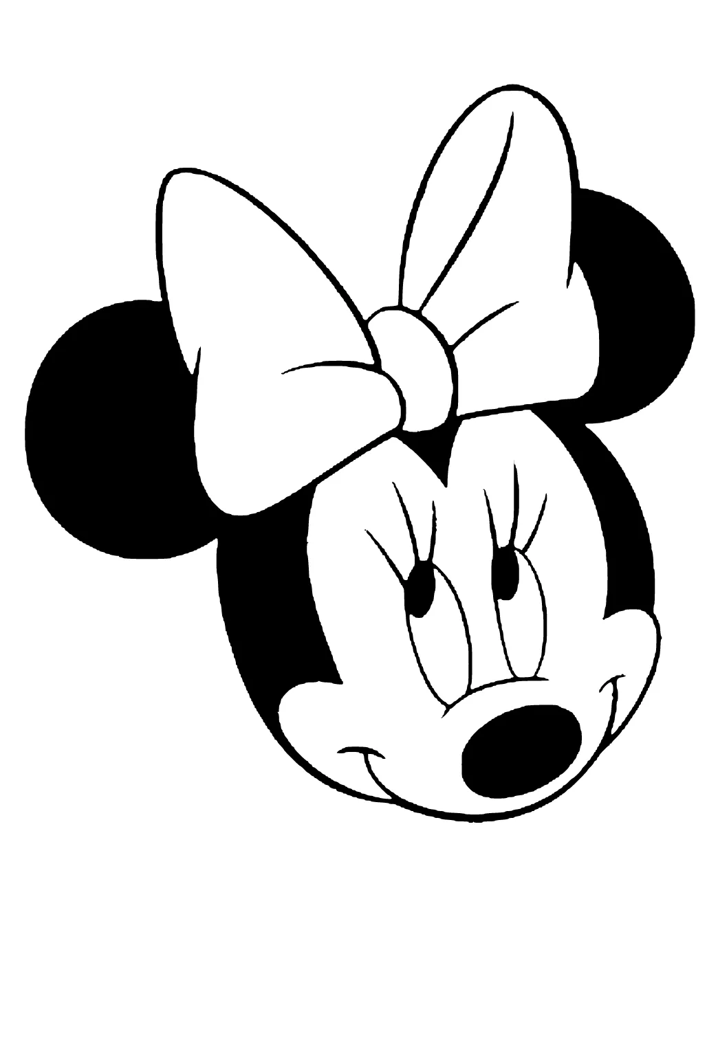 Dibujo e Imagen Minnie Mouse Cabeza para Colorear y Imprimir Gratis para  Adultos y Niños - Lystok.com