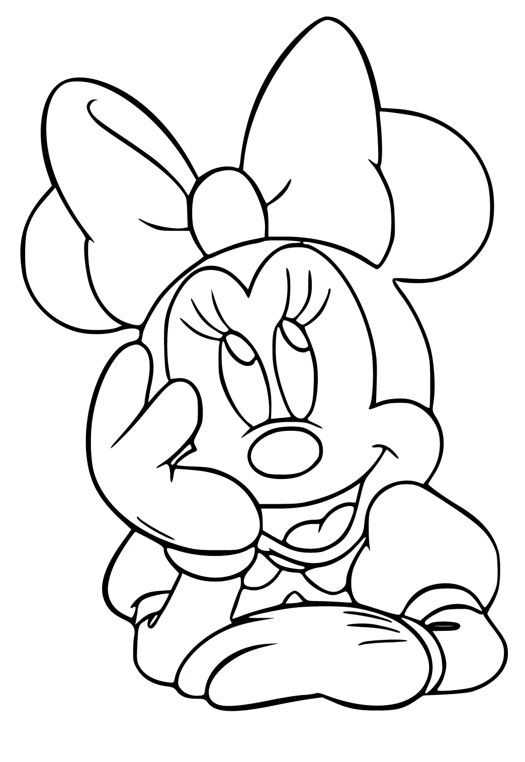 Dibujo e Imagen Minnie Mouse Fácil para Colorear y Imprimir Gratis para  Adultos y Niños - Lystok.com