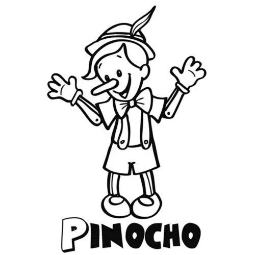 Dibujo para imprimir y pintar a Pinocho