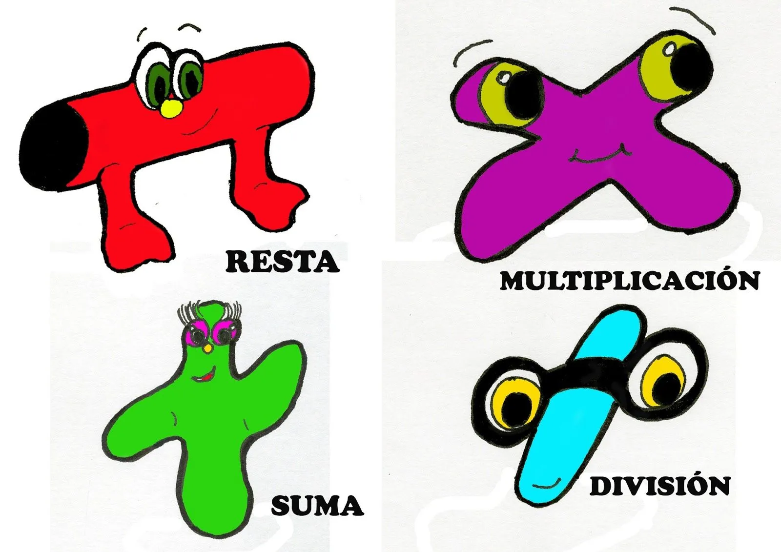 Dibujo infantil sobre matemáticas | la chapuzas